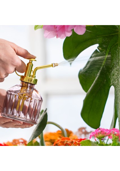 Vintage Cam Bitki Sulama Şişesi Oda Kokusu Dağıtıcı Çok Amaçlı Sprey Şişe 250 ml Mor
