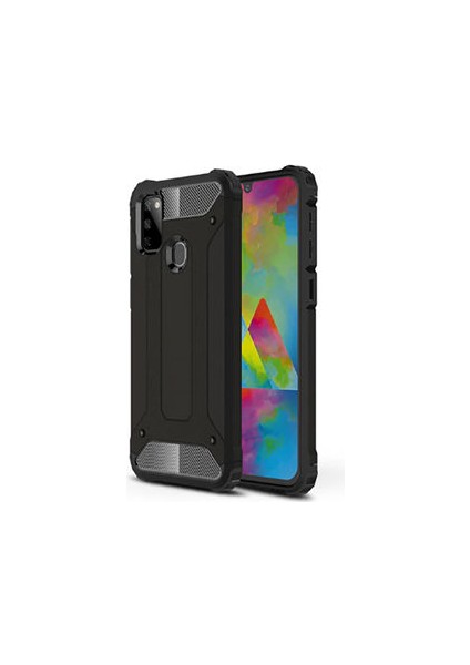 Samsung Galaxy M21 Kılıf Nexis Premium Sağlam Çift Katmanlı Sert Silikon Kapak