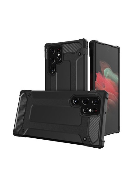 Samsung Galaxy S22 Ultra Kılıf Nexis Premium Sağlam Çift Katmanlı Sert Silikon Kapak