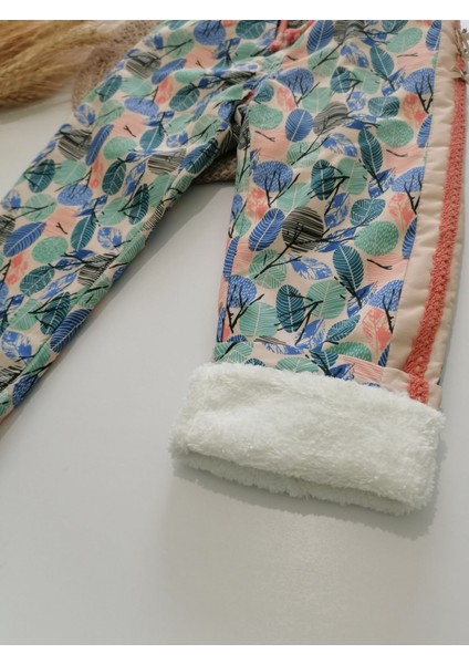 Welsoftlu Su Geçirmez Çiçekli Pantolon 4-5 Yaş - Somon modelleri