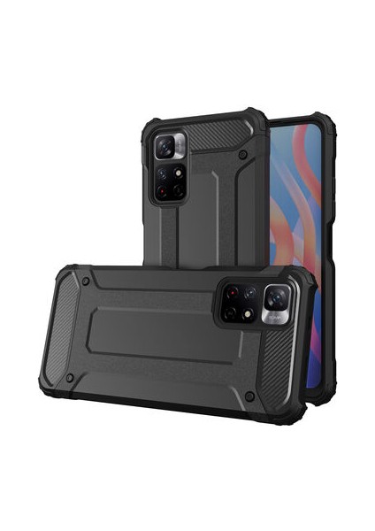 Redmi Note 11S Global Kılıf Nexis Premium Sağlam Çift Katmanlı Sert Silikon Kapak