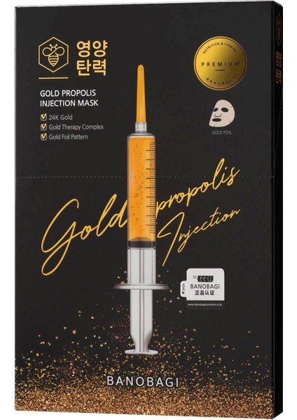 Gold Propolis Yüz Maskesi Altın ve Arı Sütü Özlü Yoğun Nemlendirici Besleyici Tekli Paket indirimleri