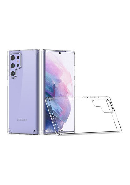 Samsung Galaxy S22 Ultra Kılıf Ultra Sağlam ve Şeffaf Vigor Premium Sert Silikon Kapak