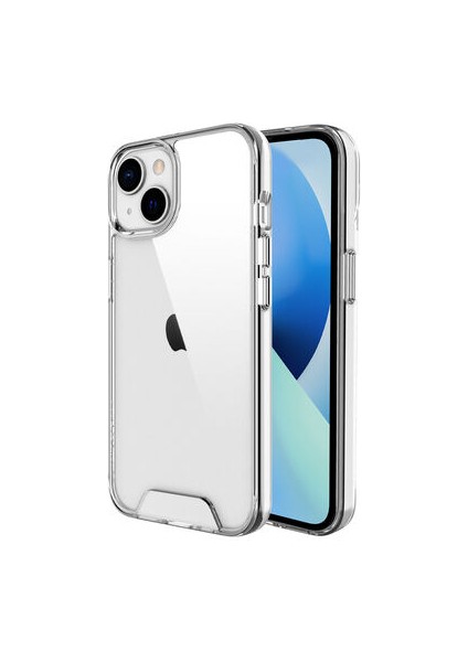 Apple iPhone 14 Şeffaf Tam Koruma Nebula Premium Sert Silikon Kılıf