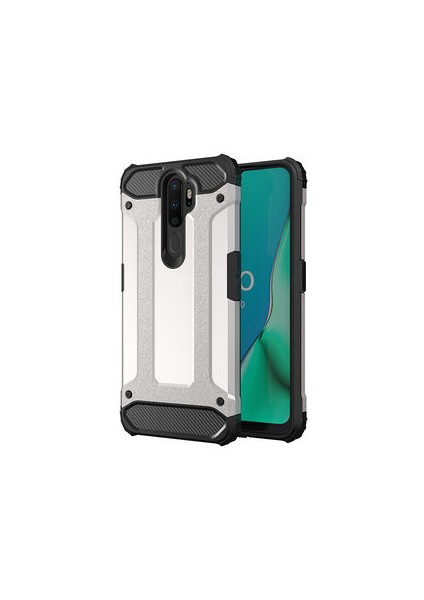 Oppo A5 2020 Kılıf Nexis Premium Sağlam Çift Katmanlı Sert Silikon Kapak