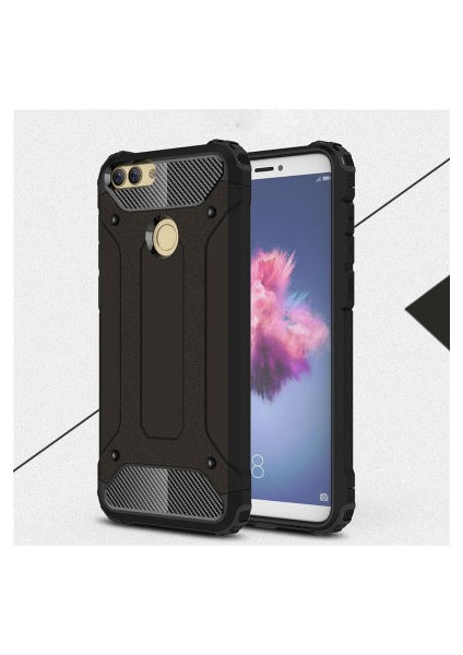 Huawei P Smart Kılıf Nexis Premium Sağlam Çift Katmanlı Sert Silikon Kapak
