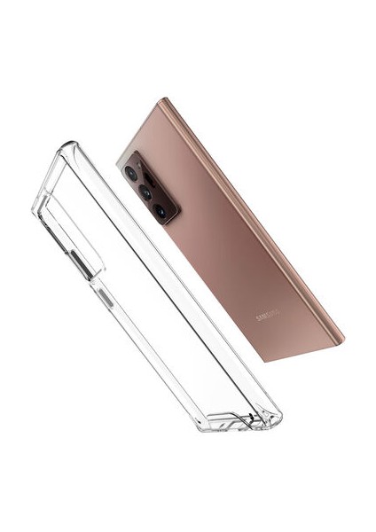 Samsung Galaxy Note 20 Ultra Şeffaf Tam Koruma Nebula Premium Sert Silikon Kılıf