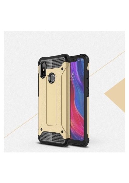 Xiaomi Mi 8 Kılıf Nexis Premium Sağlam Çift Katmanlı Sert Silikon Kapak
