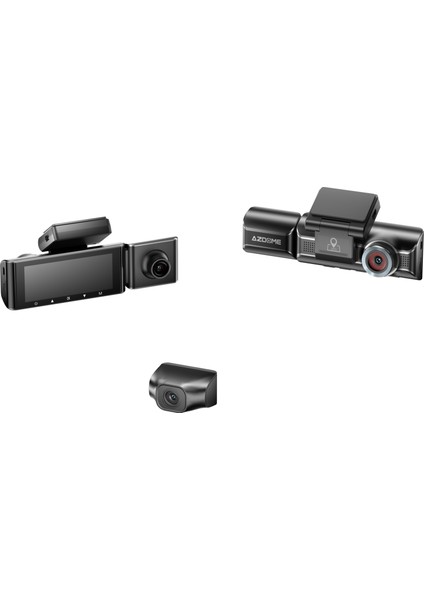 M550 Max 4K Araç Kamerası – Üç Kameralı (Ön, Arka ve Iç), Wifi, Gps, G Sensör & Gece Görüş (Azdome Türkiye garantili)