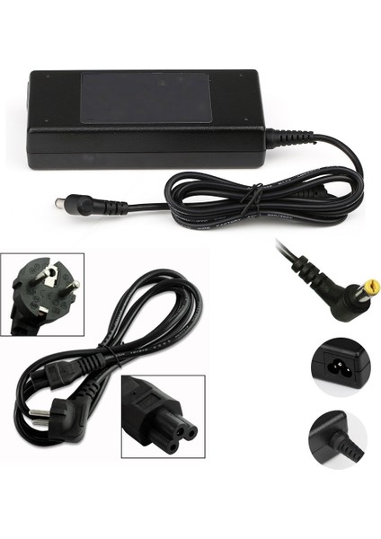 Acer Ferrari 4005WLMI, 4006, 4006WLMI Adaptör Şarj Aleti Siyah Renk