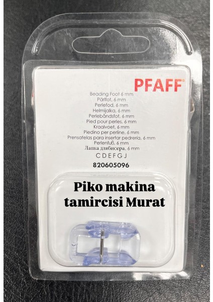 820605096 Pfaff Boncuk Dikme Ayağı 6mm