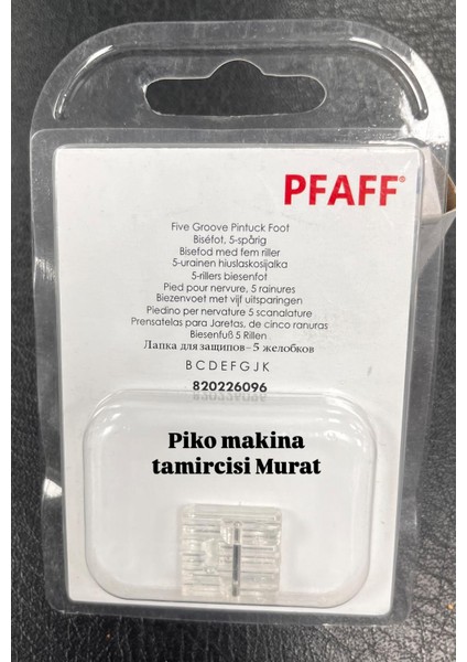 820226096 Pfaff Nervür Ayağı 5 Kanallı