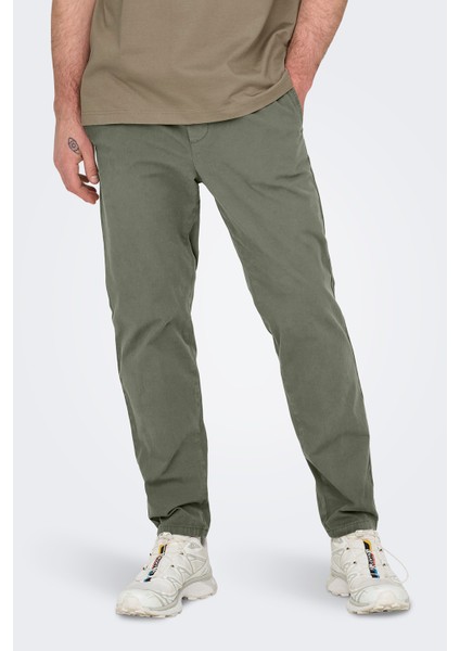 Onslinus Streç Pamuklu Tapered Fit Lastikli Bel Daralan Paça Jogger Pantolon Erkek Pantolon 22029765
