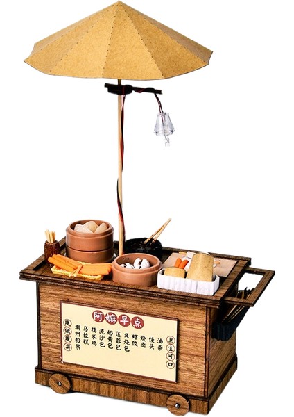 Yaratıcı Çin Japon Diy Kulübe Ahşap El Yapımı Montajlı Sokak Tiyatrosu Dıy Süsler Retro Kulübe Modeli (Yurt Dışından)