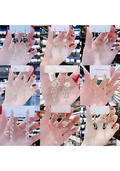 Hengshan Kadınlar Için Moda Mizaç Uzun Püskül Yaz Popüler Küpeler Süper Parlak Üst Düzey Hafif Lüks Küpeler (Yurt Dışından) fiyatları