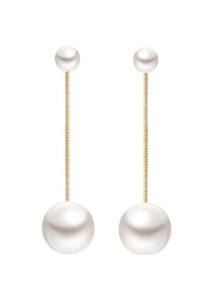 Hengshan Büyük ve Küçük Inci Uzun Küpeler, Iki Aşınabilir Püskül Küpeler, Kadınsı Küpeler (Yurt Dışından)