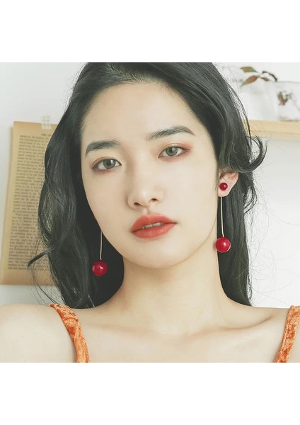 Hengshan Büyük ve Küçük Inci Uzun Küpeler, Iki Aşınabilir Püskül Küpeler, Kadınsı Küpeler (Yurt Dışından) modelleri