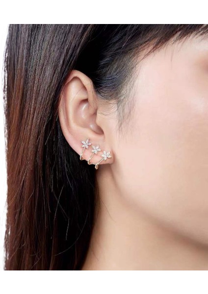 Hengshan Kadınlar Için Yeni Mizaç Moda Geometrik Saplama Küpeler 925 Gümüş Iğne Basit Işık Lüks Küpe (Yurt Dışından)