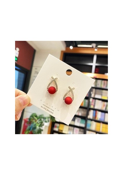 Hengshan Xiaoxiang Inci Küpeler Niş Retro Küpeler S925 Gümüş Iğne Küpeler Üst Seviye Bayan Küpeleri (Yurt Dışından)