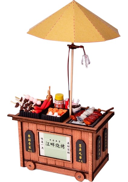 Yaratıcı Çin Japon Diy Kulübe Ahşap El Yapımı Montajlı Sokak Tiyatrosu Dıy Süsler Retro Kulübe Modeli (Yurt Dışından)