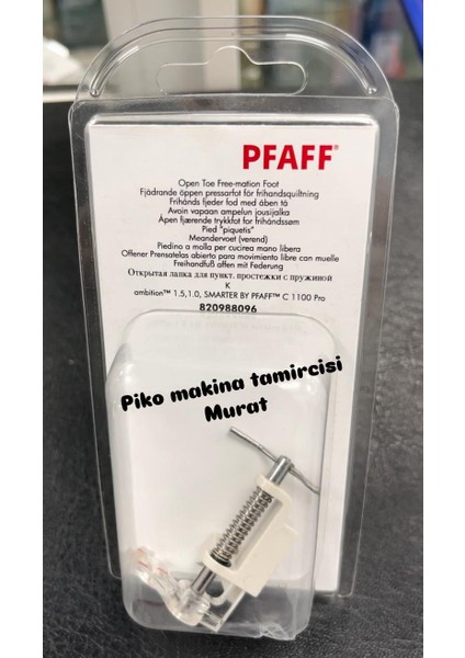 820988096 Pfaff Serbest Yorganlama Ayağı