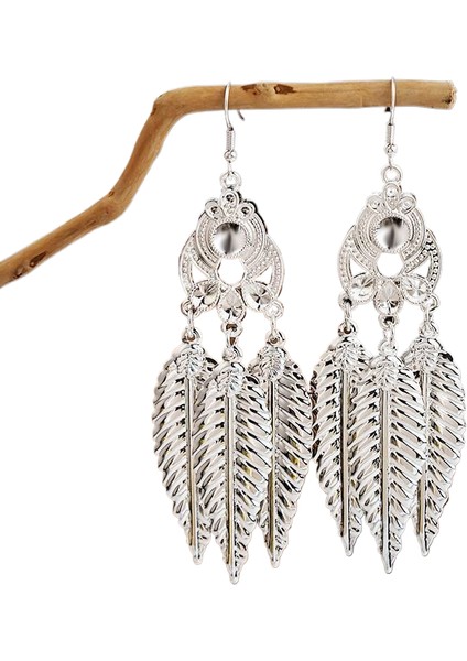 Hengshan Miao Küpeleri, Etnik Azınlık Turistik Küpeleri, Bohem Uzun Yapraklı Püskül Küpeler (Yurt Dışından)