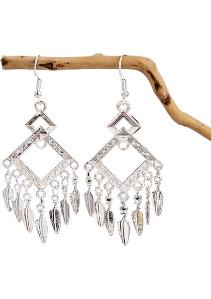 Hengshan Miao Küpeleri, Etnik Azınlık Turistik Küpeleri, Bohem Uzun Yapraklı Püskül Küpeler (Yurt Dışından)