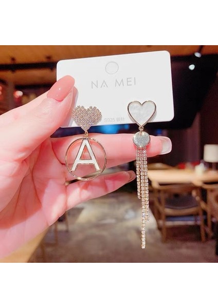 Hengshan Üst Düzey ve Atmosferik Internet Ünlü Mizaç Küpeleri Avrupa ve Amerikan Modası Abartılı Elmas Taklidi Uzun Püskül Küpeler (Yurt Dışından)