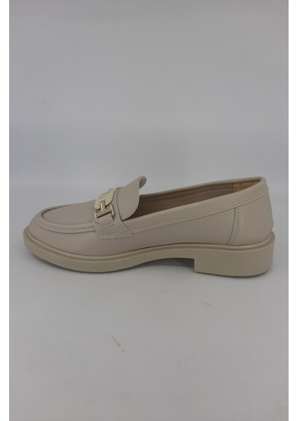 Bej Kadın Loafer Ayakkabı 69-707