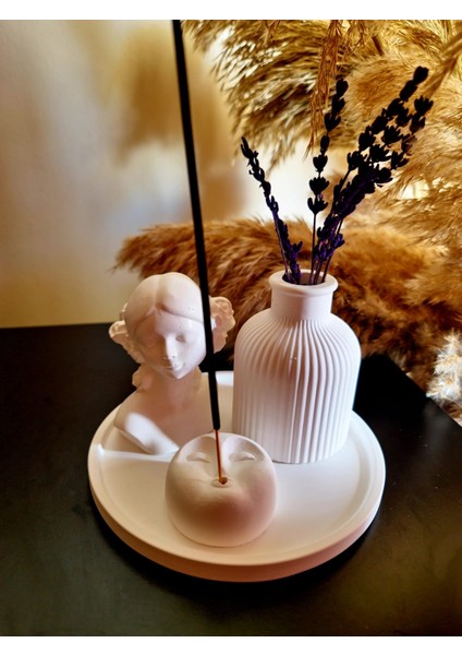 Beyaz Renk 4'lü Set (16 cm Sunum Tepsisi) Hediye Tütsü modelleri