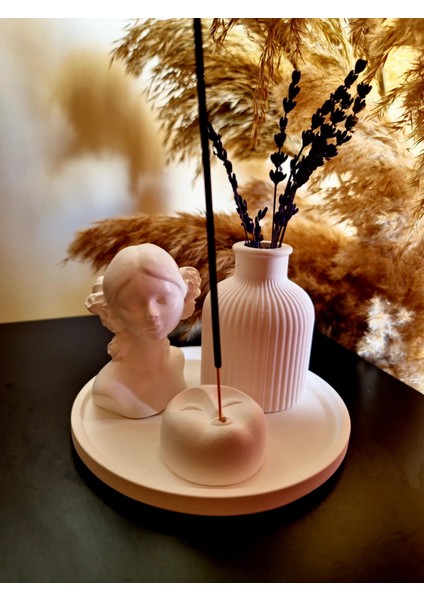 Beyaz Renk 4'lü Set (16 cm Sunum Tepsisi) Hediye Tütsü fırsatları