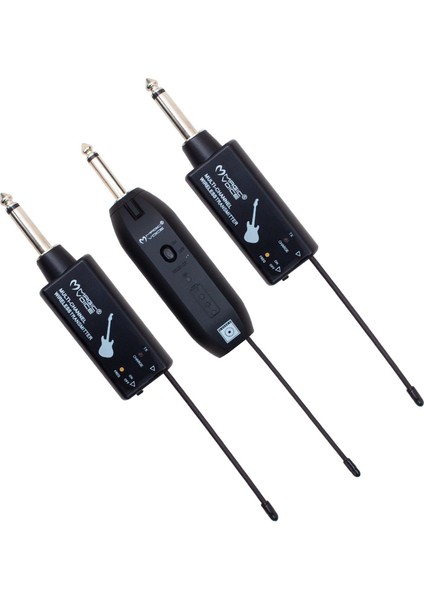 MV-19590 Uhf Gitar Tip Kablosuz Mikrofon Üçlü Set