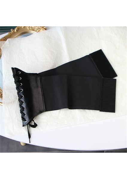 Dantel Up Moda Korse Kemerler Elastik Retro Deri Kemer Bel Kemeri Kadın Elastik Kostüm Bel Kemeri Kadınlar Için Cadılar Bayramı Parçası (Yurt Dışından) indirimleri