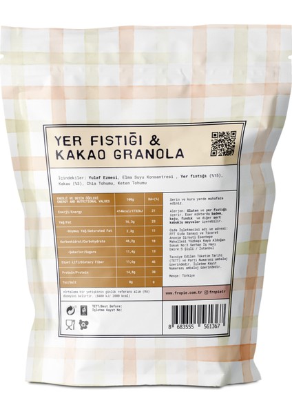 Yer Fıstığı & Kakao granola 360gr x3