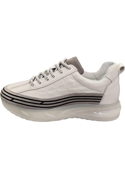 Beyaz Deri Spor Erkek Ayakkabı