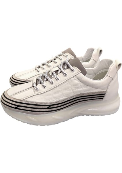 Beyaz Deri Spor Erkek Ayakkabı modelleri