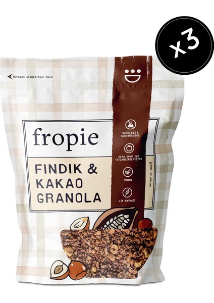 Fındık & Kakao Granola 360 gr x3