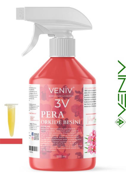 3V Orkide Yetiştirme Seti- Pera Orkide Besini(Tüm bitkilerde kullanılabilir)500 Ml+ Keiki Macun 1.5 Gram (Büyüme Hormonu)