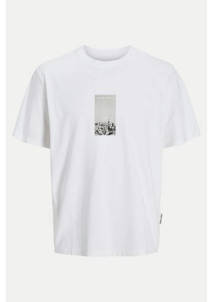 Core Jcopacer Baskılı Streç Pamuklu Relaxed Fit Bisiklet Yaka T Shirt Erkek T Shirt 12273775