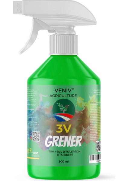 3V Grener Bitki Besini- Canlı Yeşil yapraklar ve yeni çiçekler. Yapraktan/topraktan Tüm Bitkiler Için -500 ml