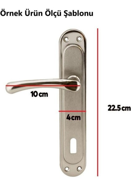 5 Takım Kumru Kol Nikel Saten Oda Kapı Kolu Metal Kapı Kolu Ön Arka Takım 5 Çift