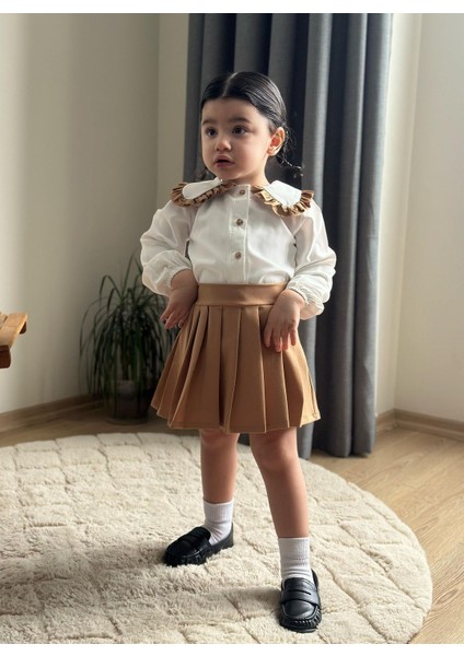 Bebe Yaka Etekli̇ 2’li Kız Takım modelleri