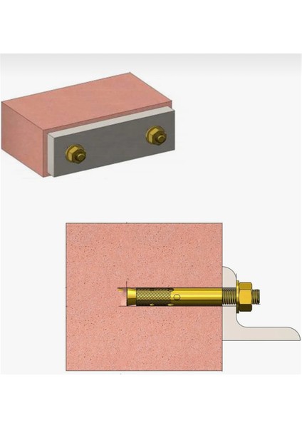 Gömlekli Çelik Dübel M6X45 mm (10 Adet) modelleri