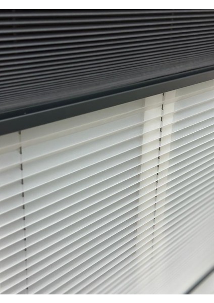 Gece Gündüz Çiftli Sistem Katlanabilir Antrasit Cam Balkon Plise Perde fiyatları