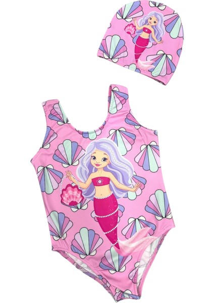 Yeni Sezon Deniz Kızı Istiridye Model Karakter Desenli Kız Çocuk Mayosu fiyatları