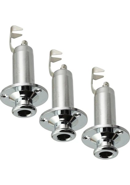 Pirinç 1/4 "kayış Sonu Pin Çıkış Girişi Jack 3 Adet 1/4 "uç Pimi Çıkış Girişi Gitar Bas Için Jak Kayış Kilit Pimi Soket Partsland LJ35 Elektro Akustik Elektro Klasik Gitar Stereo Çıkış Jakı