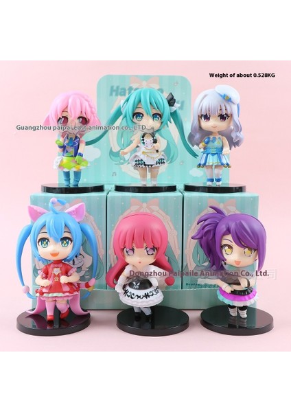 Hatsune El Kuklası Modelinin Q Versiyonu 6'lı Set (Yurt Dışından)