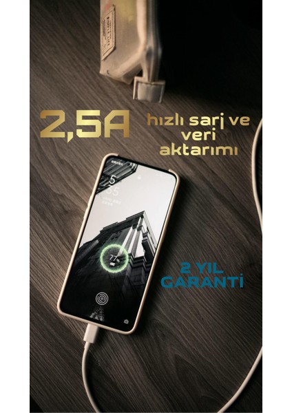 USB IPHONE SARJ KABLOSU 2M(2,5A)
