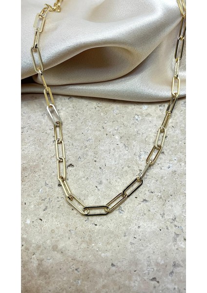 14 K Altın Kaplama Vip Ataç Zincir Kolye