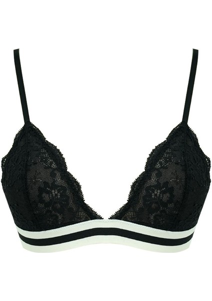 Kadın Üçgen Dantelli Sütyen Bra Bralet Balensiz